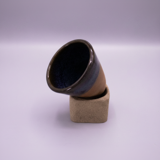 Cono Tormenta de Agua | Set de 2 Piezas Artesanales en Cerámica Azul