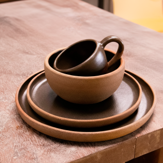 Vajilla Individual 4 Piezas | Cerámica Amazónica Atasim